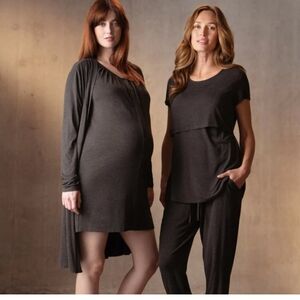 Elegant Charcoal Maternity Set